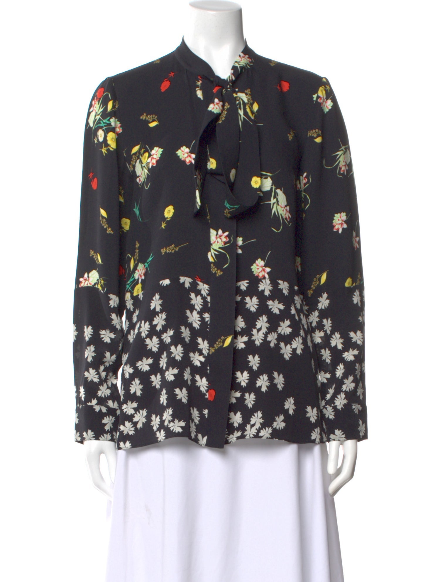 Derek Lam Silk Floral Print Blouse