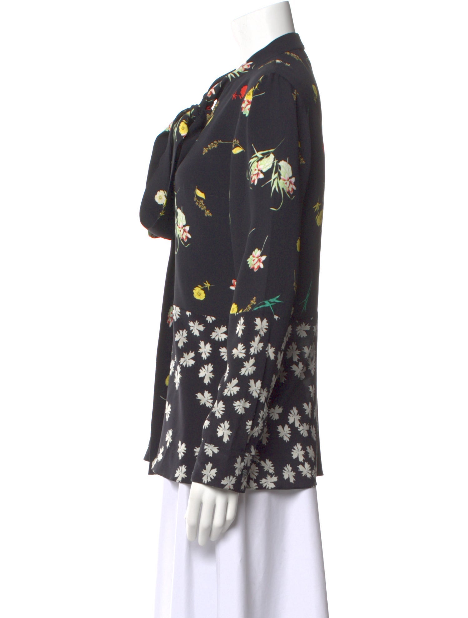Derek Lam Silk Floral Print Blouse