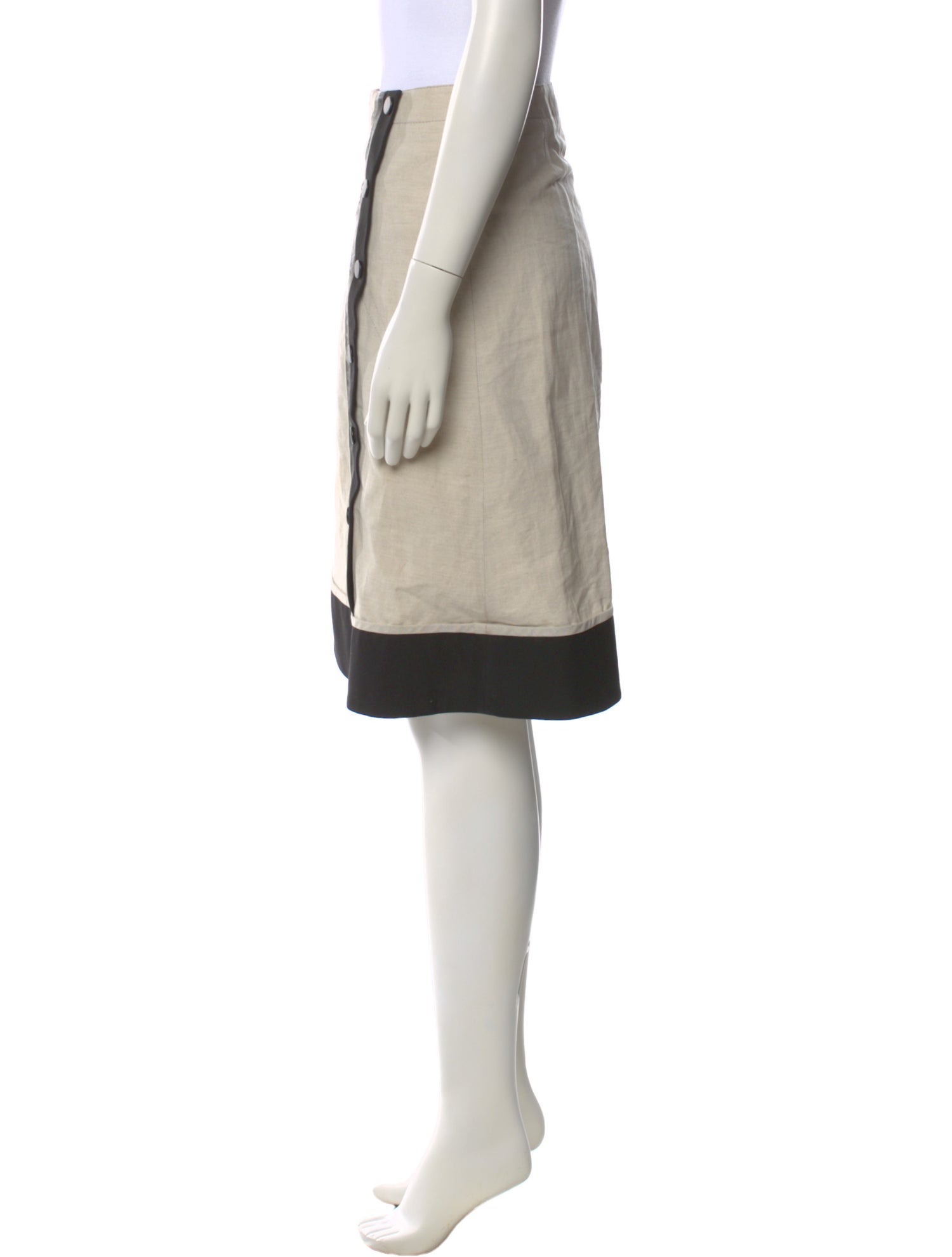 Derek Lam Colorblock Pattern Knee-Length Skirt