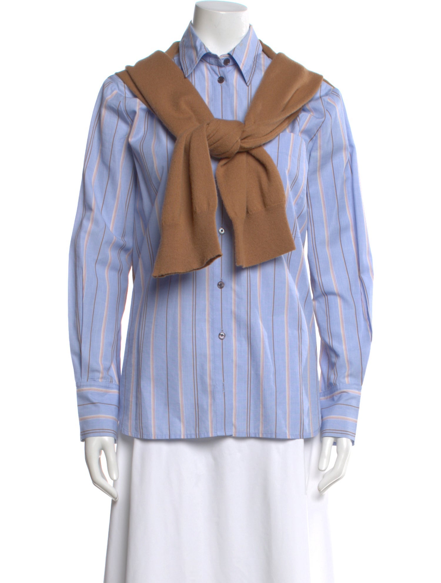 Derek Lam Striped Long Sleeve Top