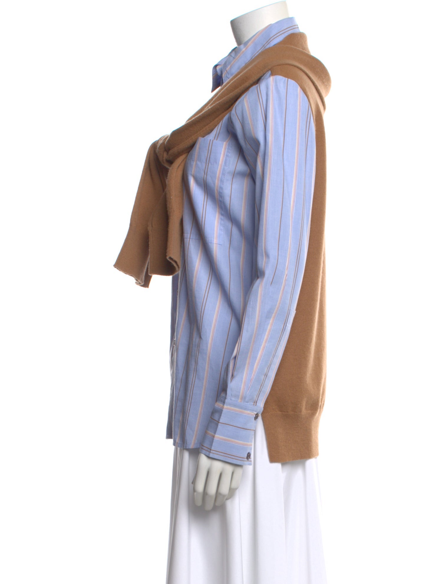 Derek Lam Striped Long Sleeve Top