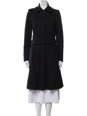 Pre-owned Derek Lam Wool Trench Coat In Blue