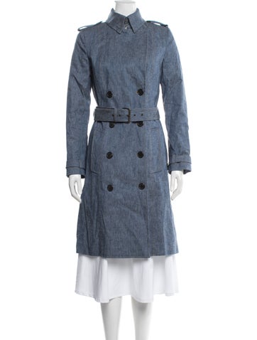 Pre-owned Derek Lam Trench Coat In Blue