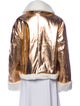 Des Phemmes Colorblock Pattern Faux Fur Jacket