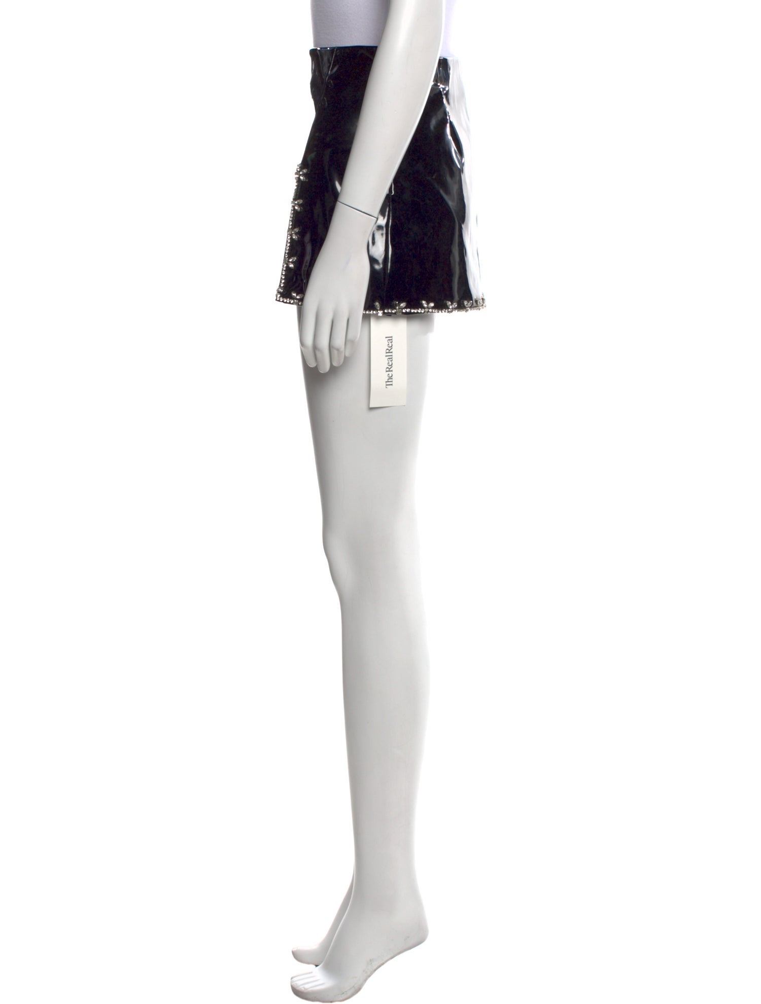 Des Phemmes Crystal Embellishments Mini Skirt