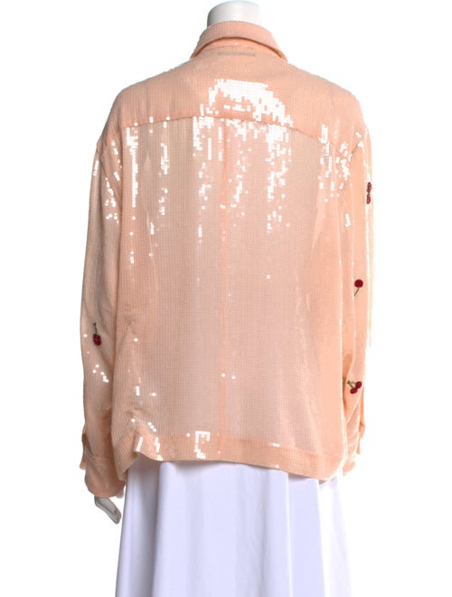 Des Phemmes Printed Long Sleeve Button-Up Top