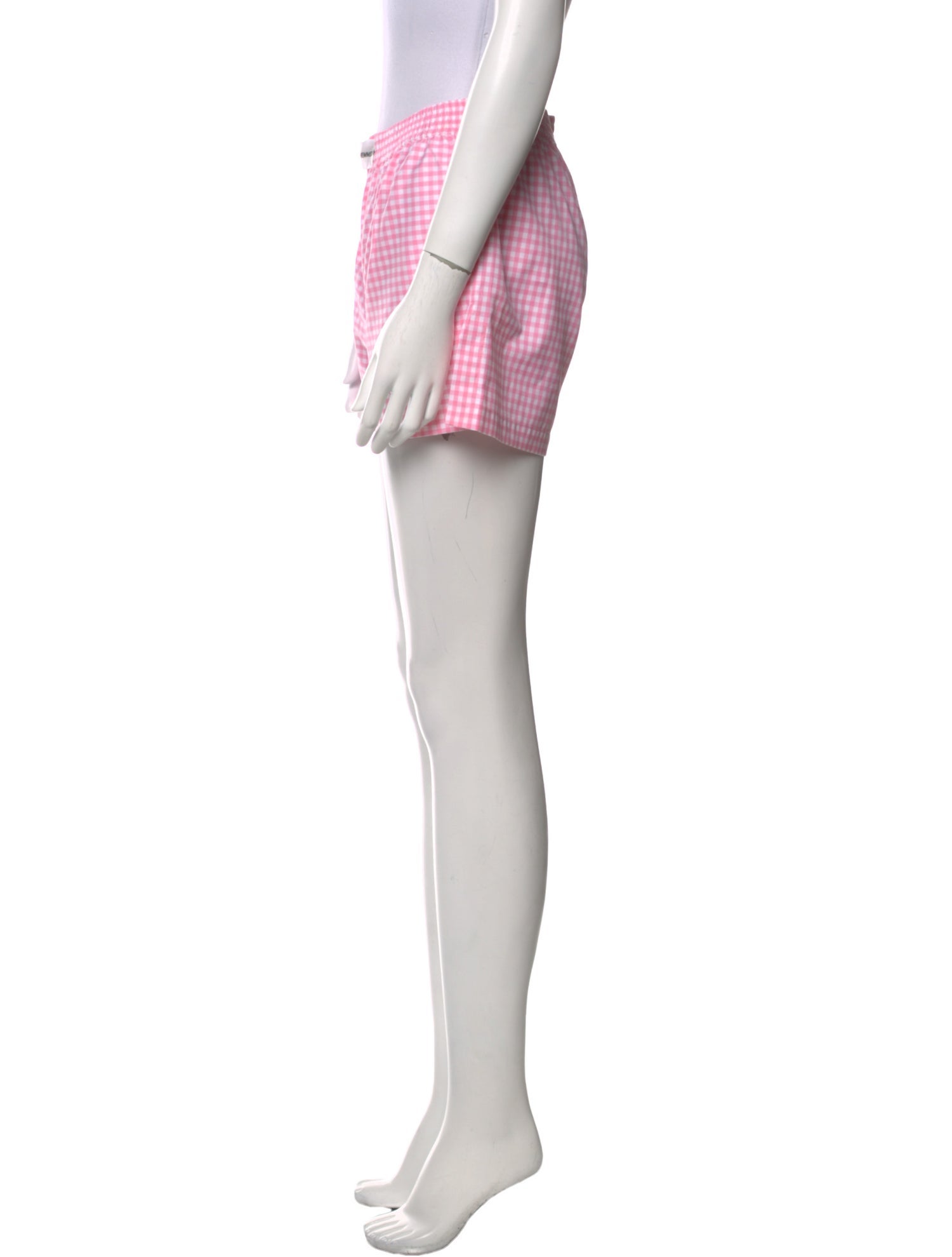 Des Phemmes Plaid Print Mini Shorts