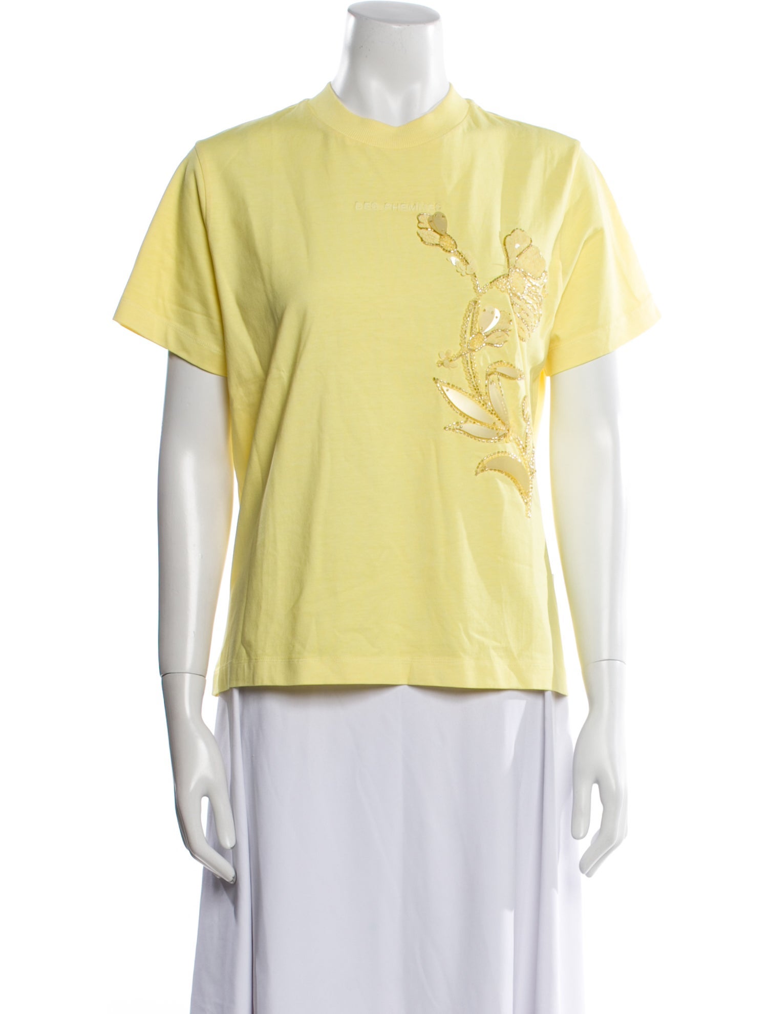 Des Phemmes Patterned Crew Neck T-Shirt w/ Tags