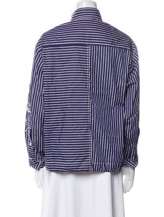 Des Phemmes Striped Long Sleeve Button-Up Top
