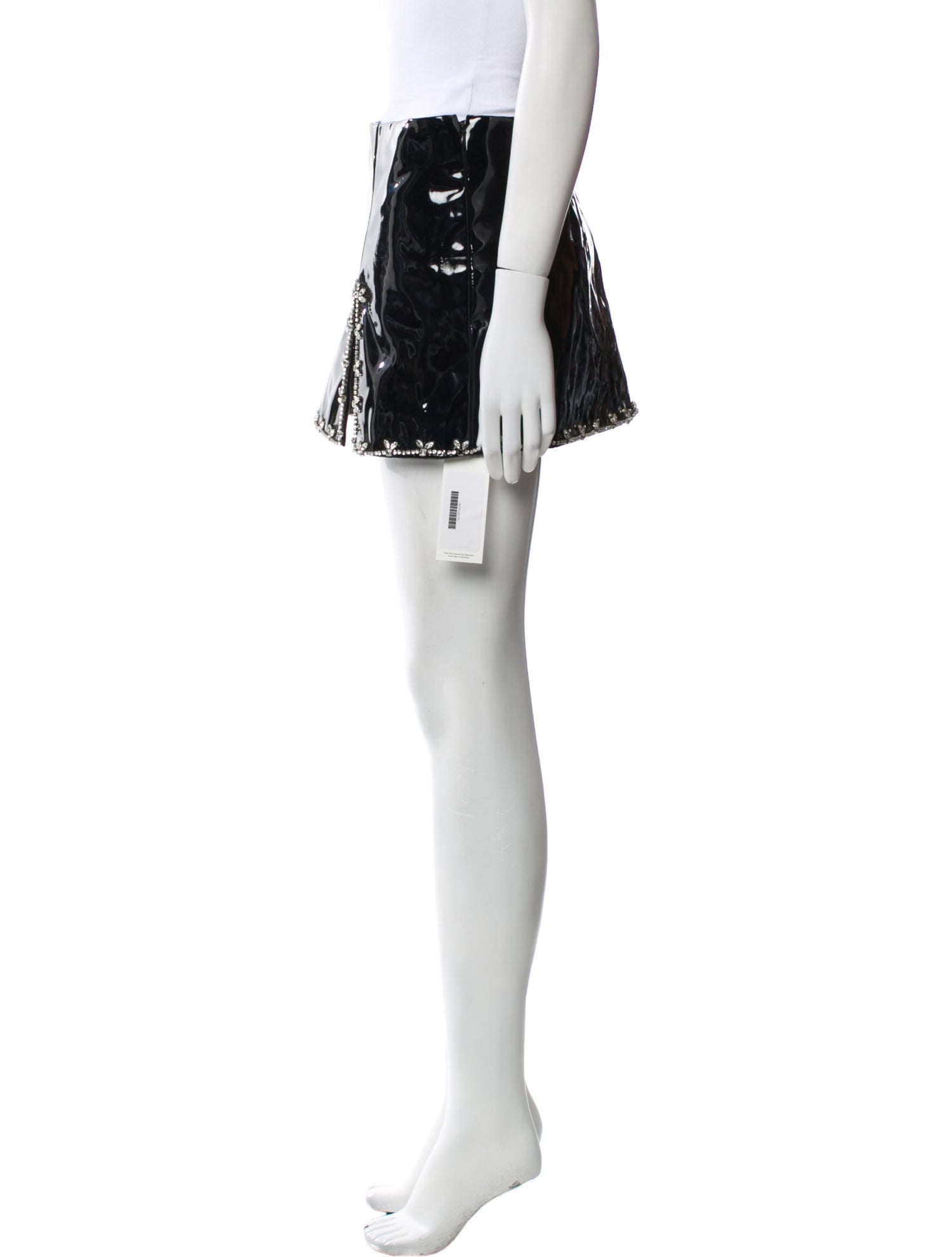 Des Phemmes Crystal Embellishments Mini Skirt