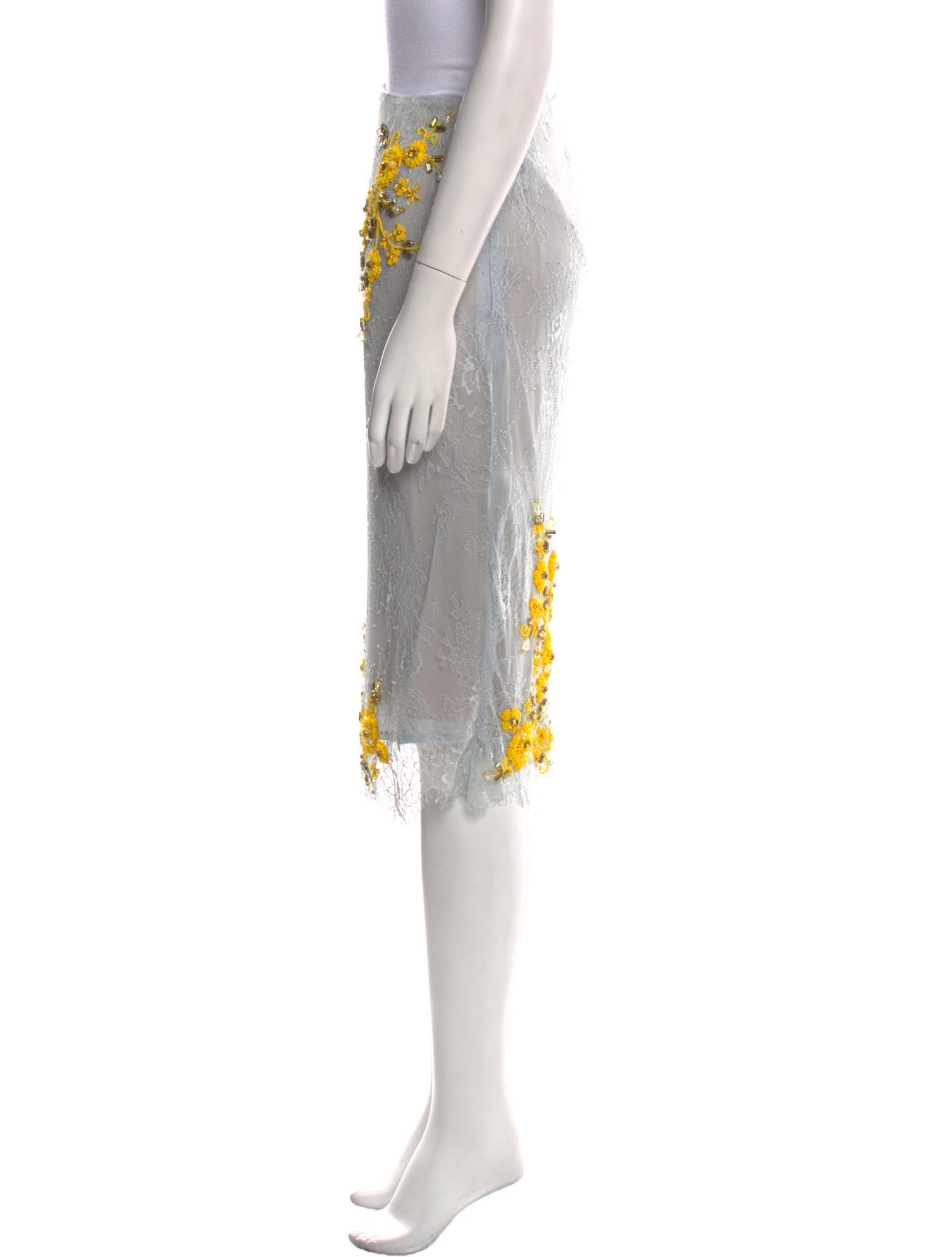 Des Phemmes Lace Knee-Length Skirt