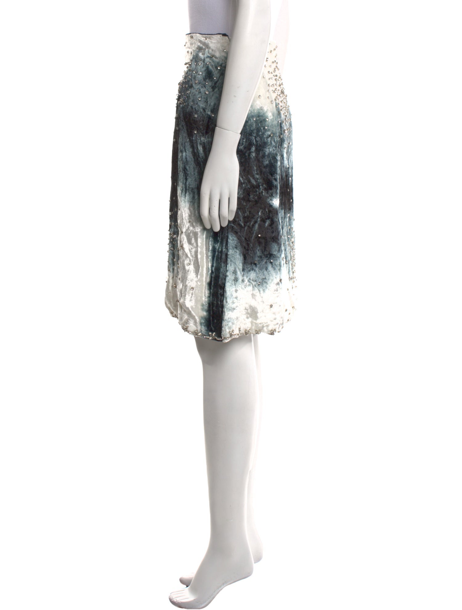 Des Phemmes Velvet Knee-Length Skirt