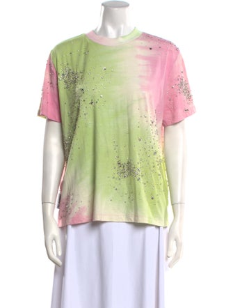Des Phemmes Tie-Dye Print Crew Neck T-Shirt