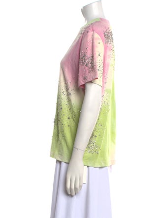 Des Phemmes Tie-Dye Print Crew Neck T-Shirt