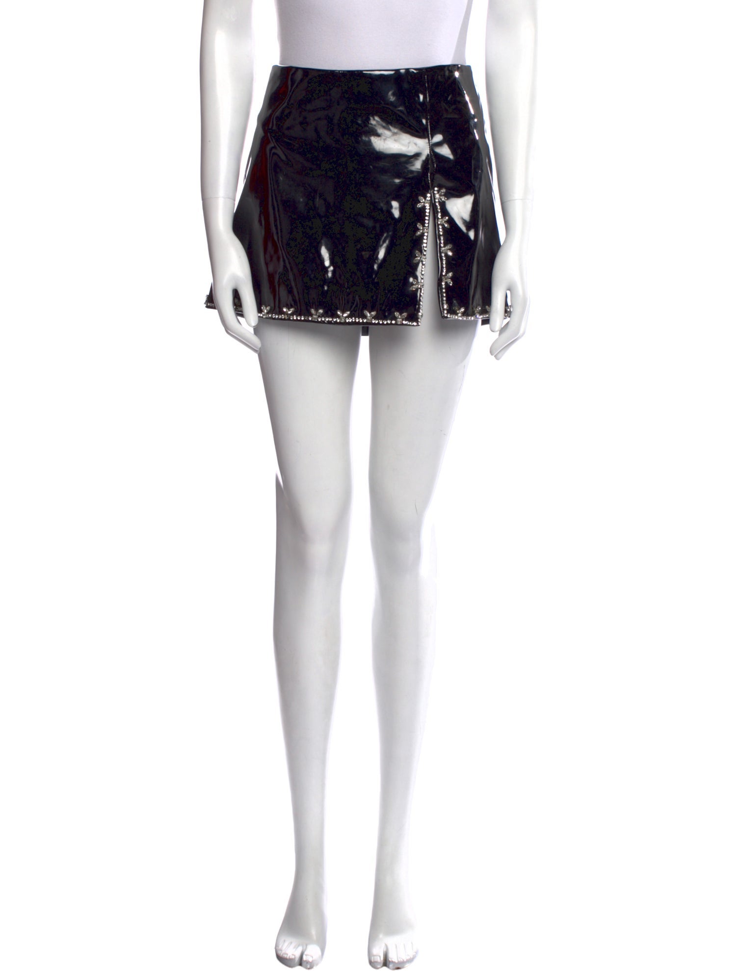Des Phemmes Crystal Embellishments Mini Skirt