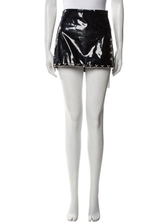 Des Phemmes Faux Leather Mini Skirt