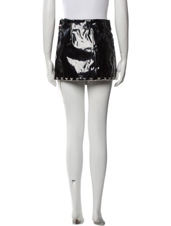 Des Phemmes Faux Leather Mini Skirt