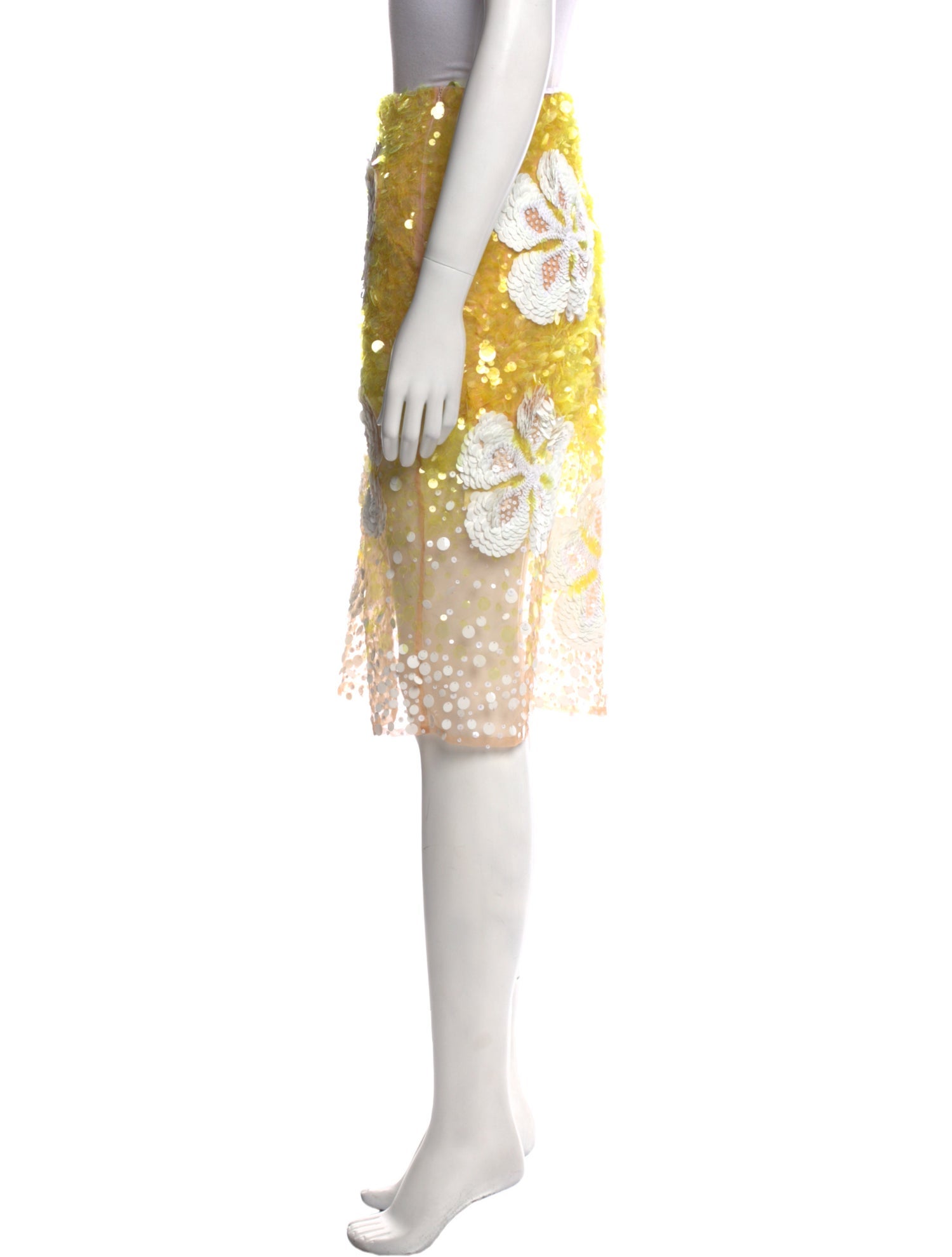 Des Phemmes Floral Print Knee-Length Skirt