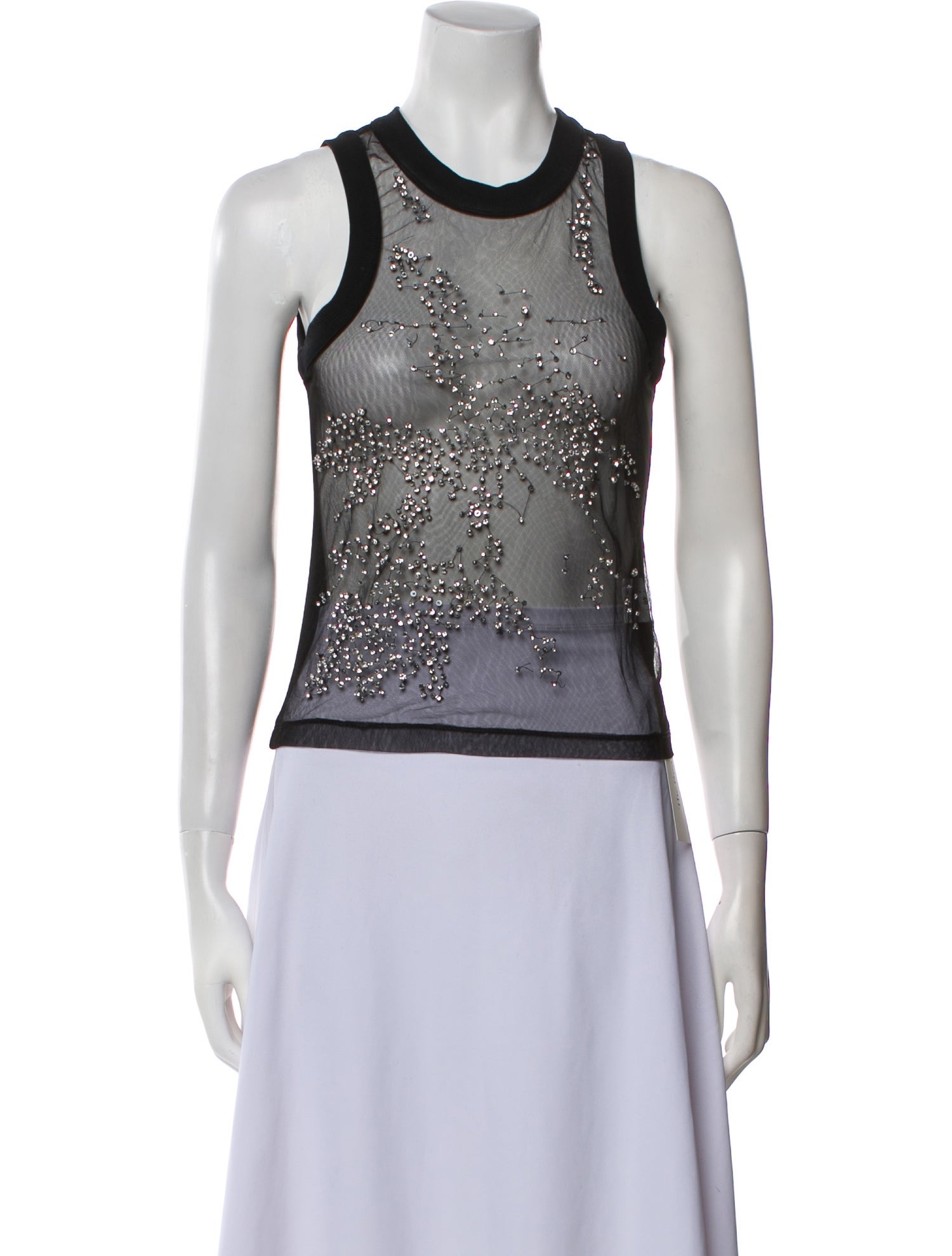 Des Phemmes Crew Neck Sleeveless Top