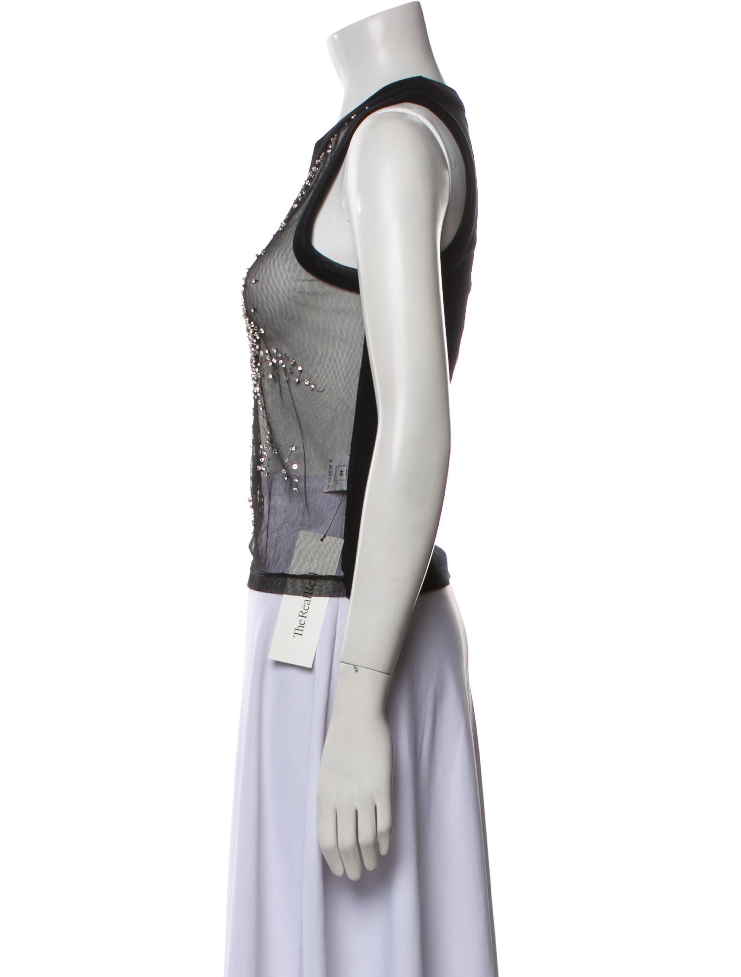 Des Phemmes Crew Neck Sleeveless Top