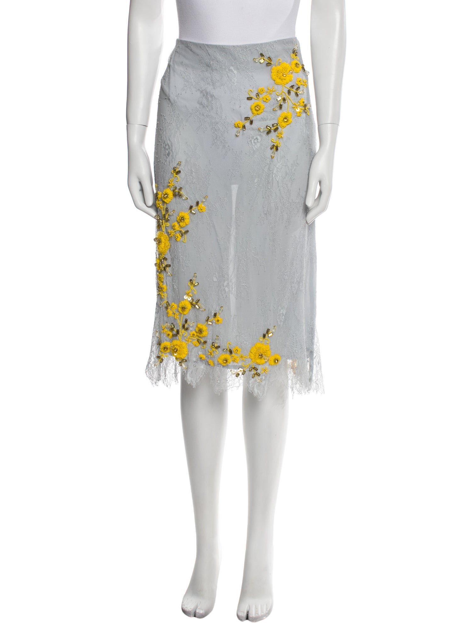 Des Phemmes Floral Print Knee-Length Skirt