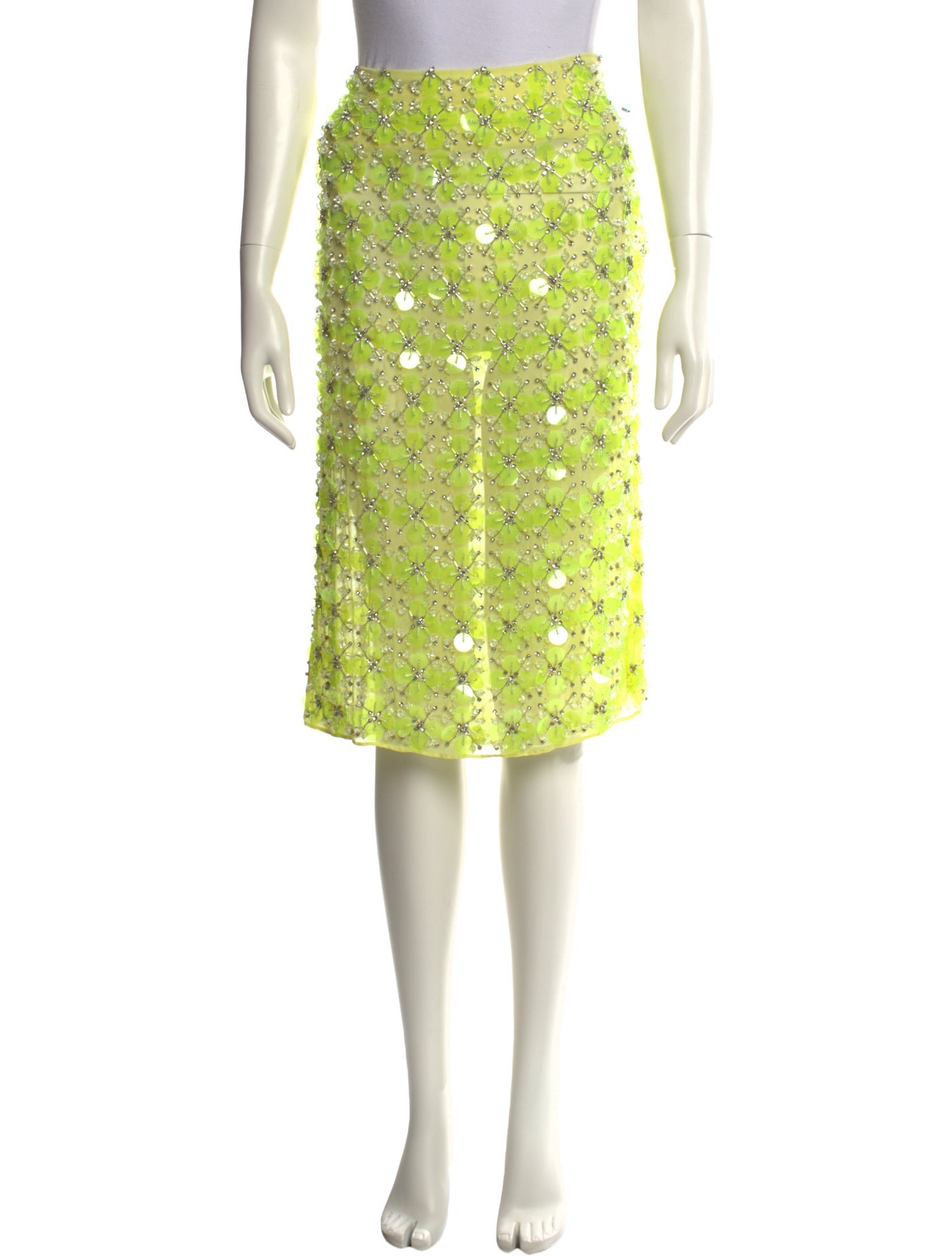 Des Phemmes Lace Pattern Knee-Length Skirt