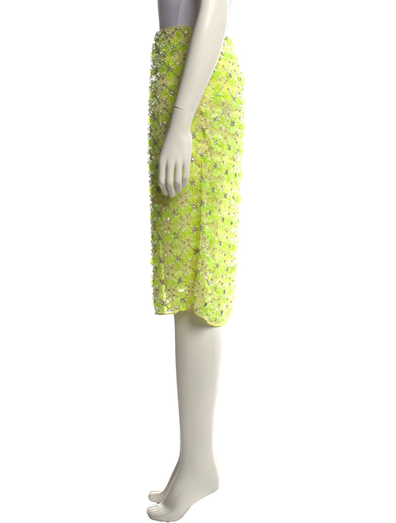 Des Phemmes Lace Pattern Knee-Length Skirt