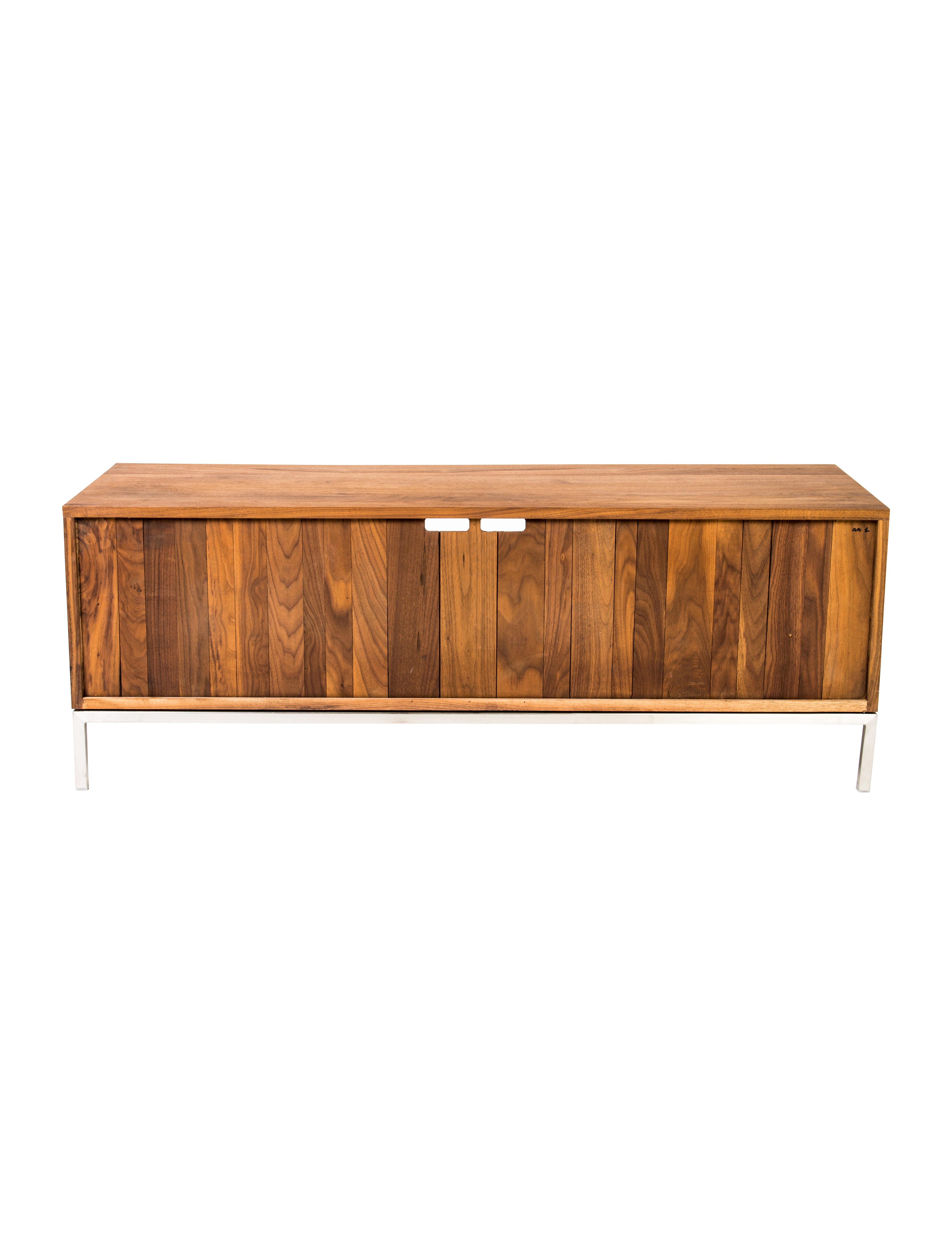 Wood media console furniture deswr the realreal Wood media console furniture deswr the realreal