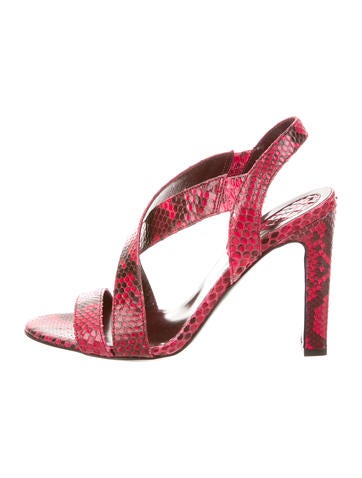 Devi Kroell Python Crossover Sandals