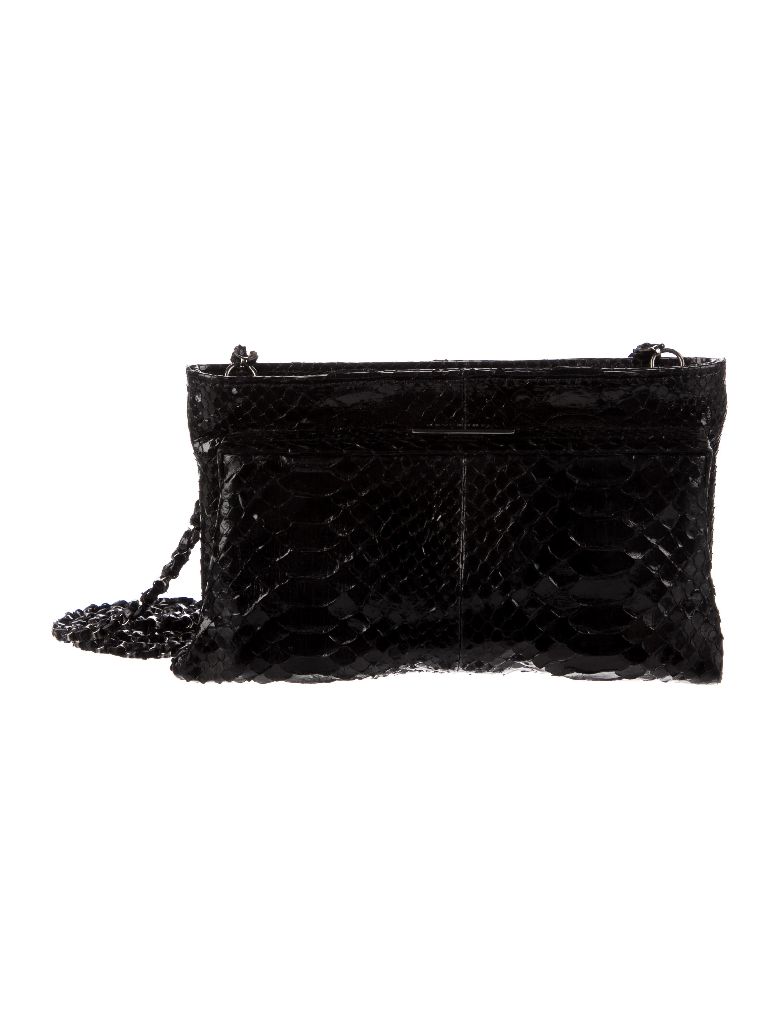 Devi Kroell Snakeskin Crossbody Bag Black Crossbody Bags, Handbags