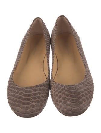 Devi Kroell Snakeskin Animal Print Flats