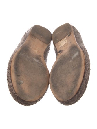 Devi Kroell Snakeskin Animal Print Flats