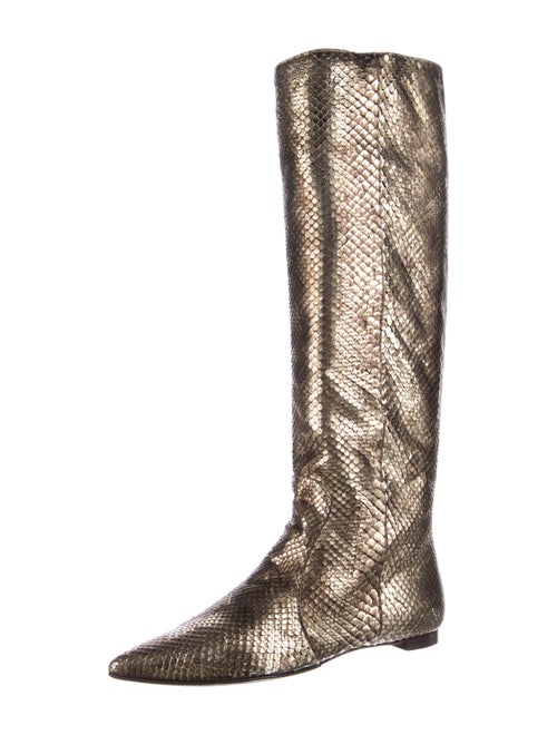 Devi Kroell Snakeskin Animal Print Boots