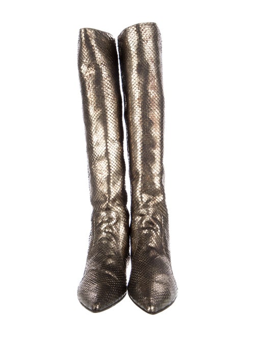 Devi Kroell Snakeskin Animal Print Boots