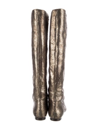Devi Kroell Snakeskin Animal Print Boots