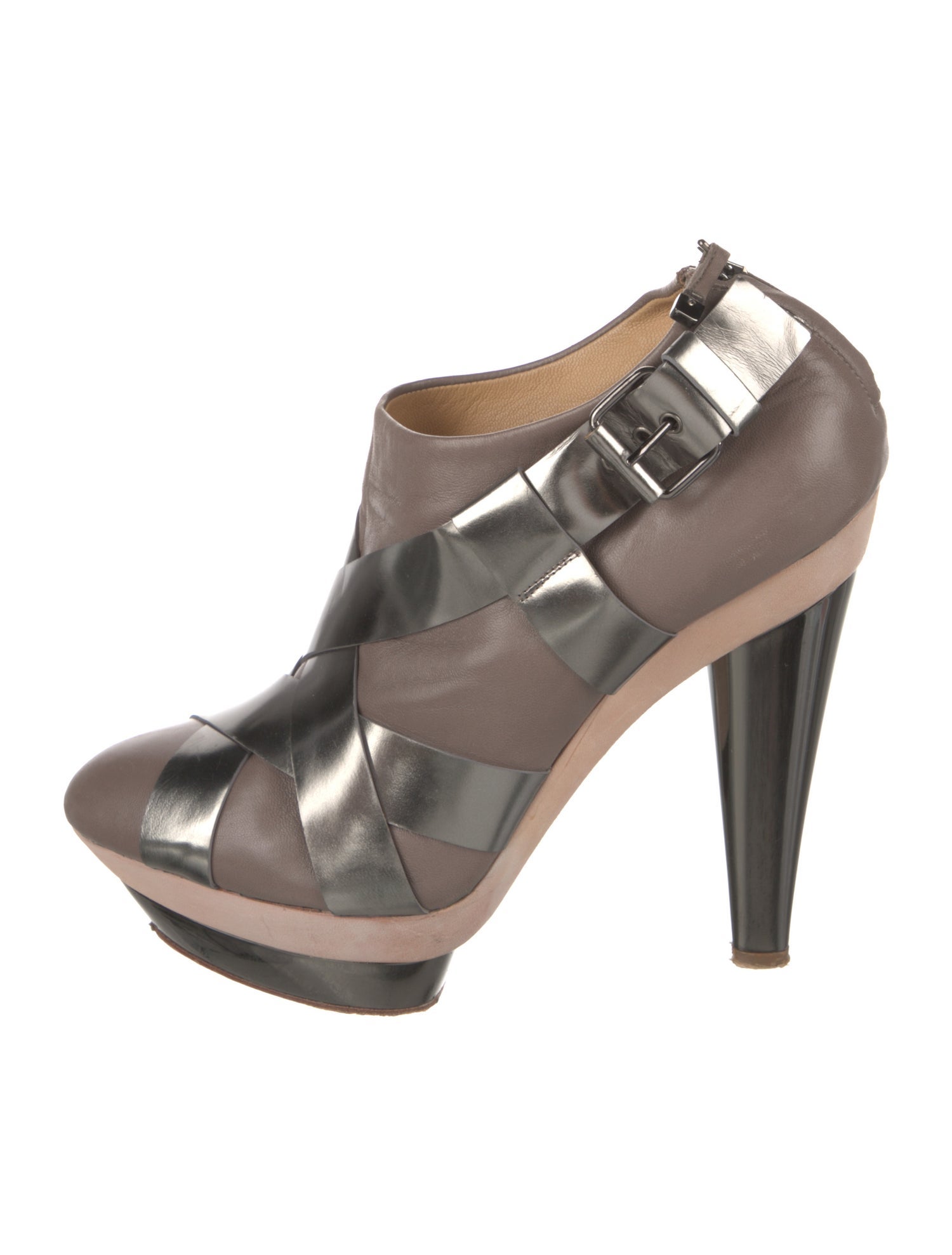 Devi Kroell Leather T-Strap Pumps