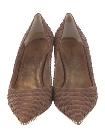 Devi Kroell Python Animal Print Pumps