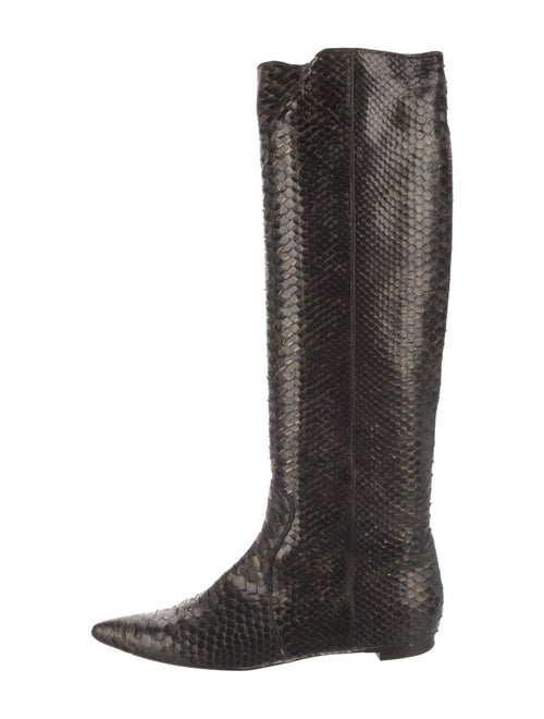 Devi Kroell Python Animal Print Riding Boots