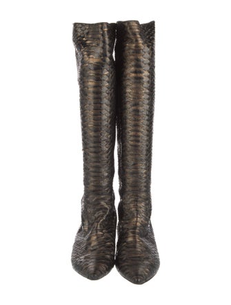 Devi Kroell Python Animal Print Riding Boots