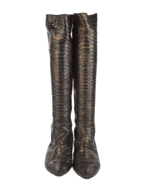 Devi Kroell Python Animal Print Riding Boots