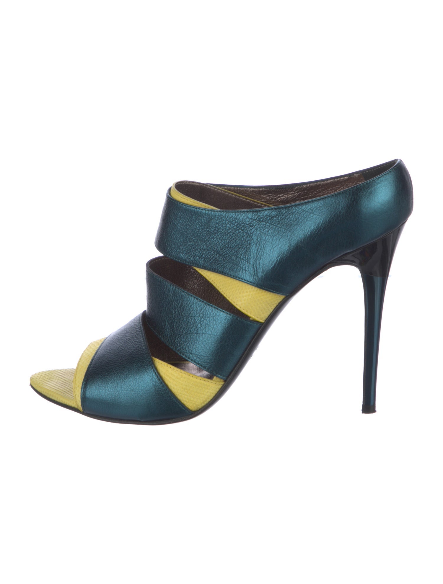 Devi Kroell Colorblock Pattern Slides