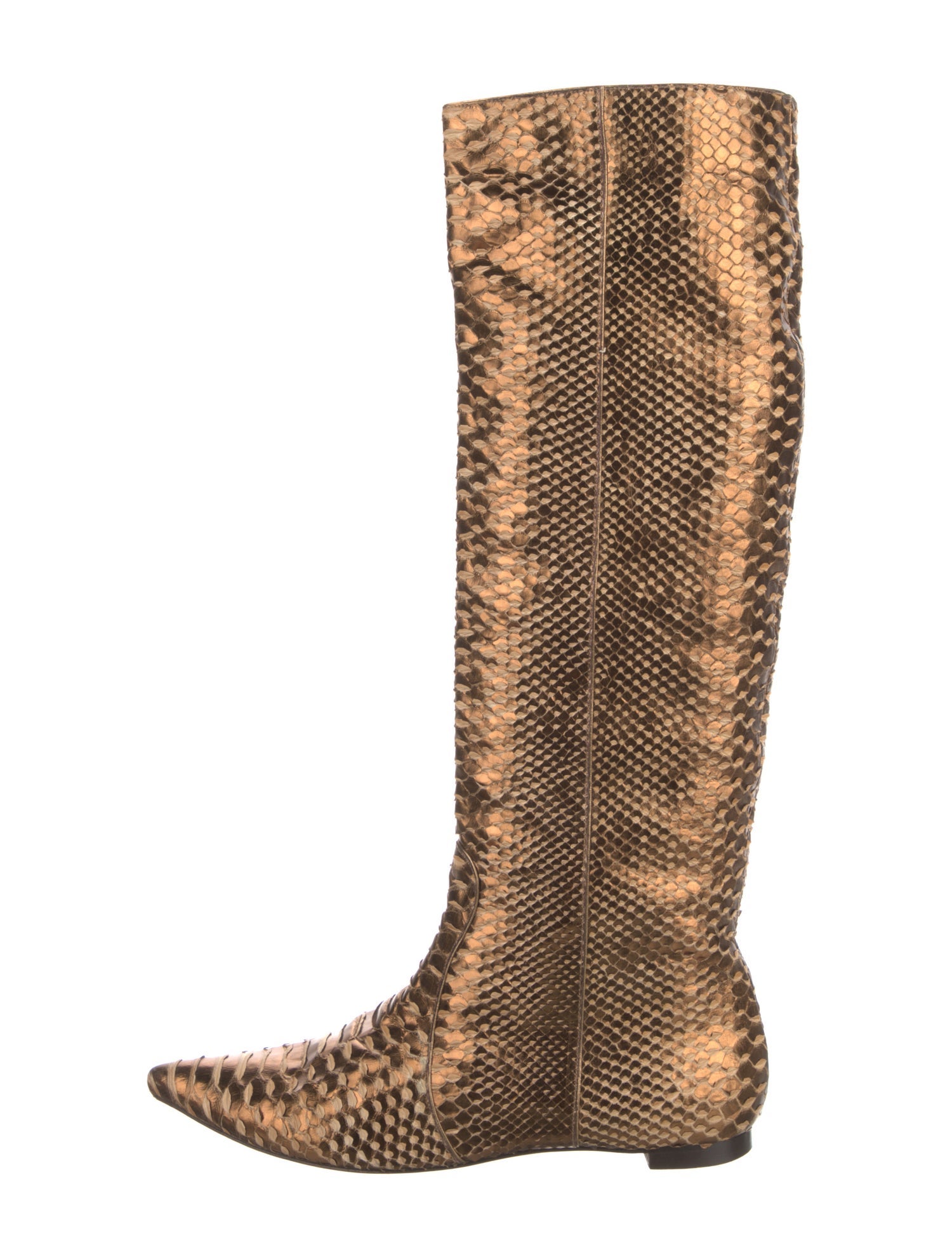 Devi Kroell Leather Animal Print Boots