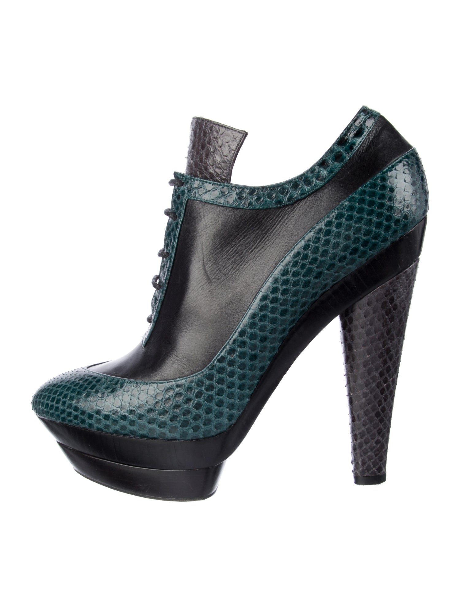 Devi Kroell Snakeskin Animal Print Pumps