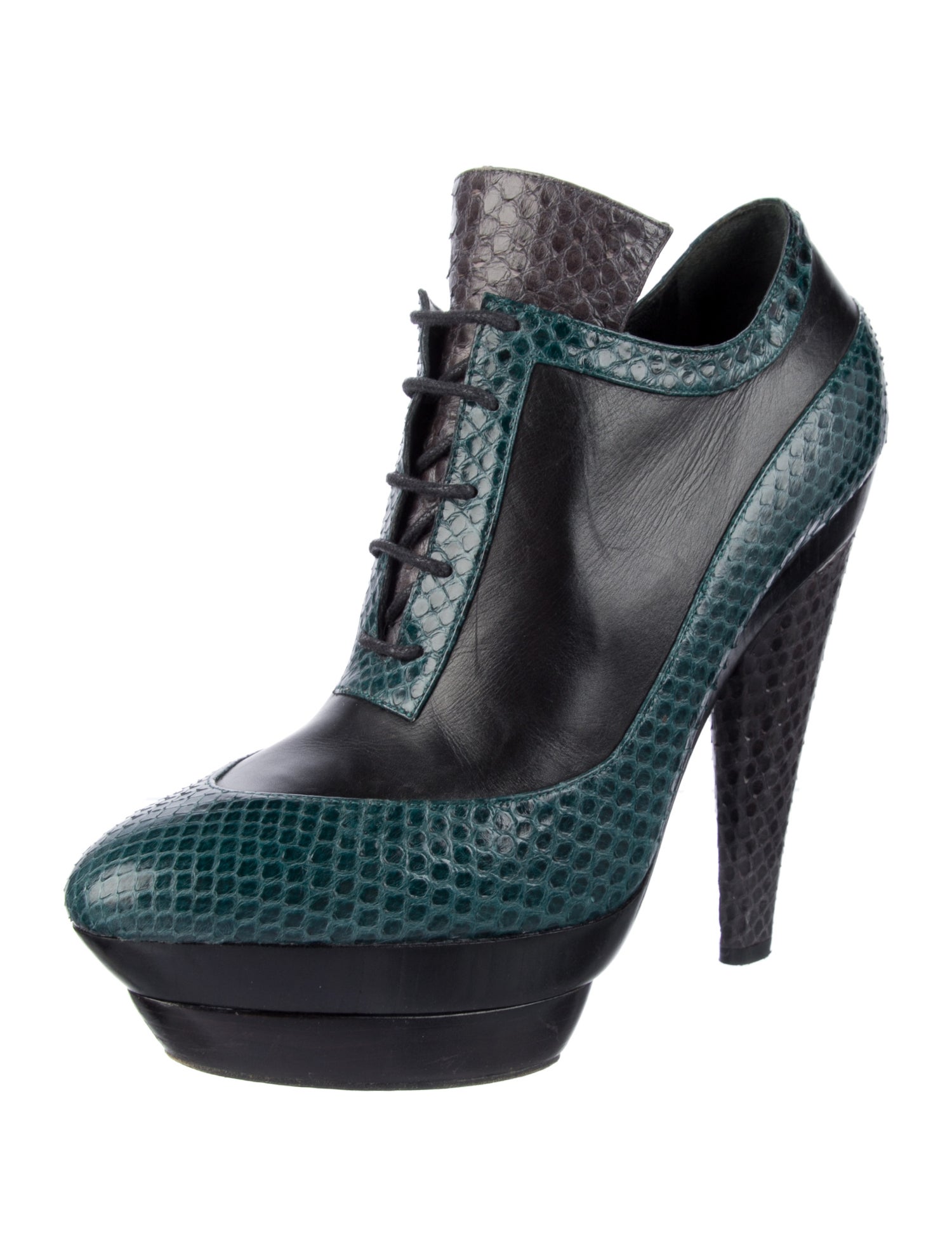 Devi Kroell Snakeskin Animal Print Pumps