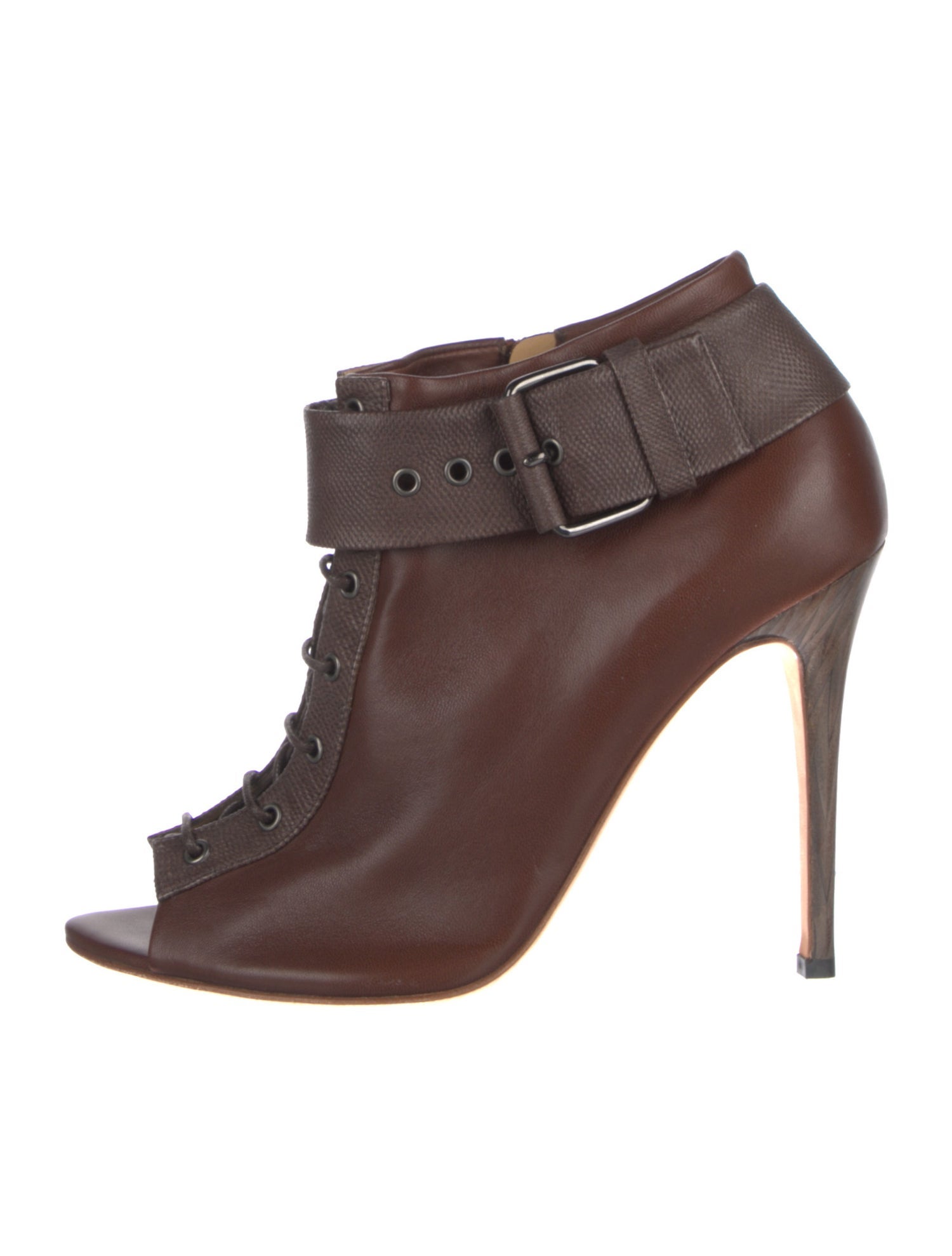 Devi Kroell Leather Lace-Up Boots