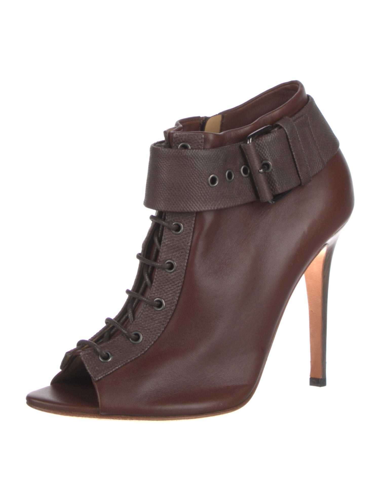 Devi Kroell Leather Lace-Up Boots