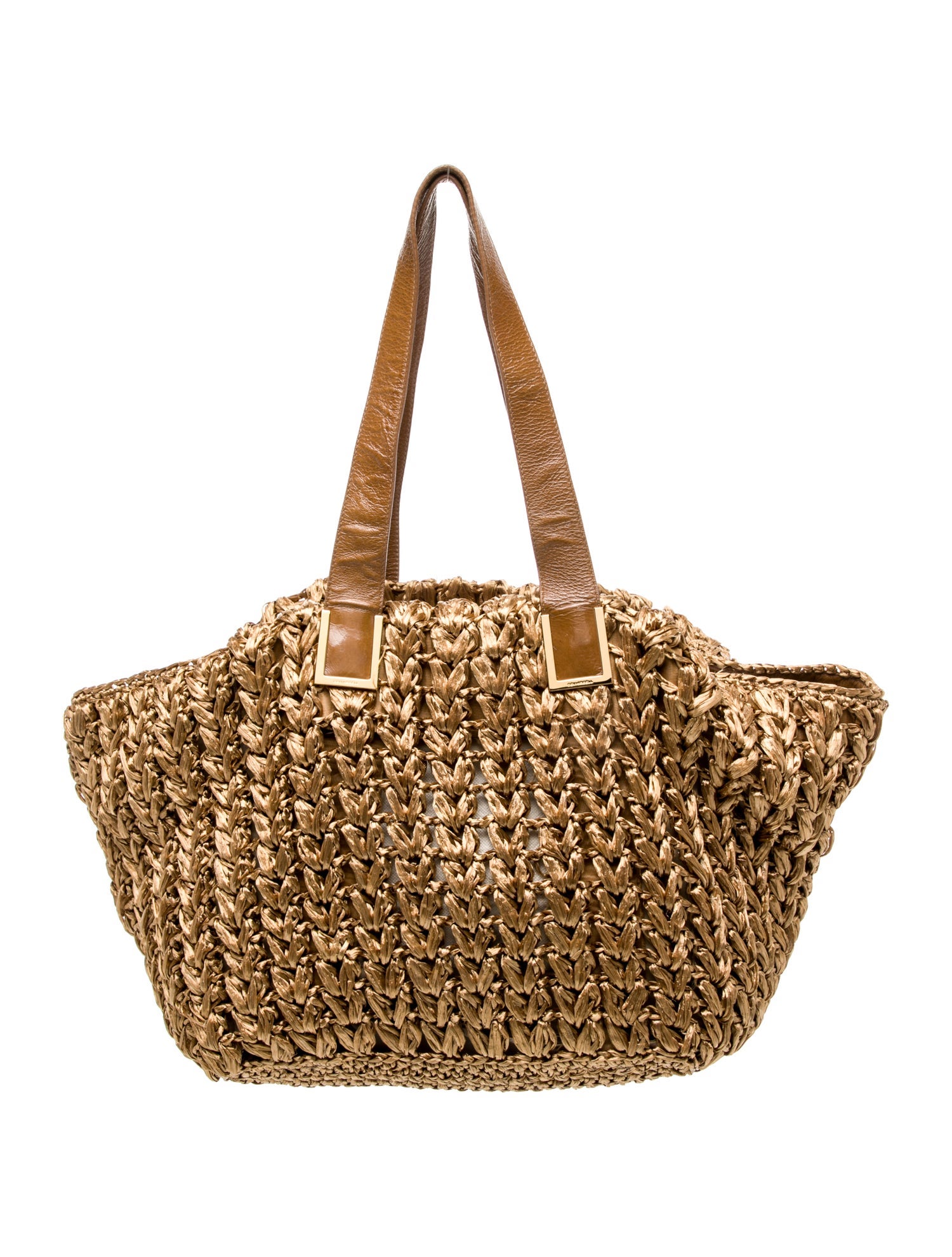 Devi Kroell Straw Shoulder Bag
