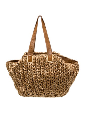 Devi Kroell Straw Shoulder Bag