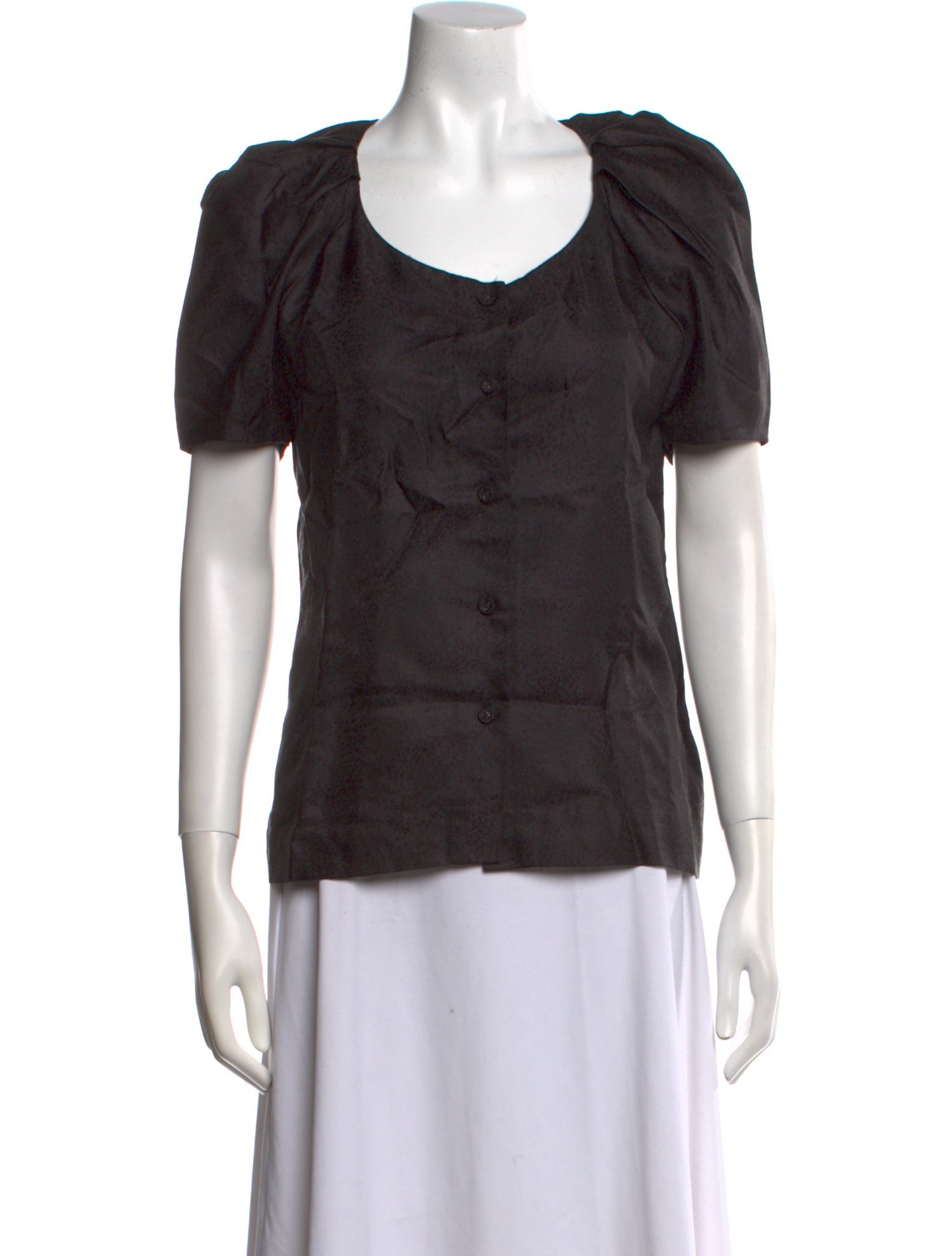 Devi Kroell Silk Scoop Neck T-Shirt