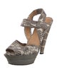 Devi Kroell Embossed Leather Animal Print Slingback Pumps